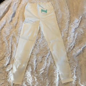 Umgee white cotton blend stretch pant